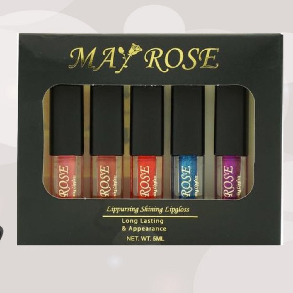 COPY - 2pcs Set Gift Set 5 mini Glittering long lasting lip sticks